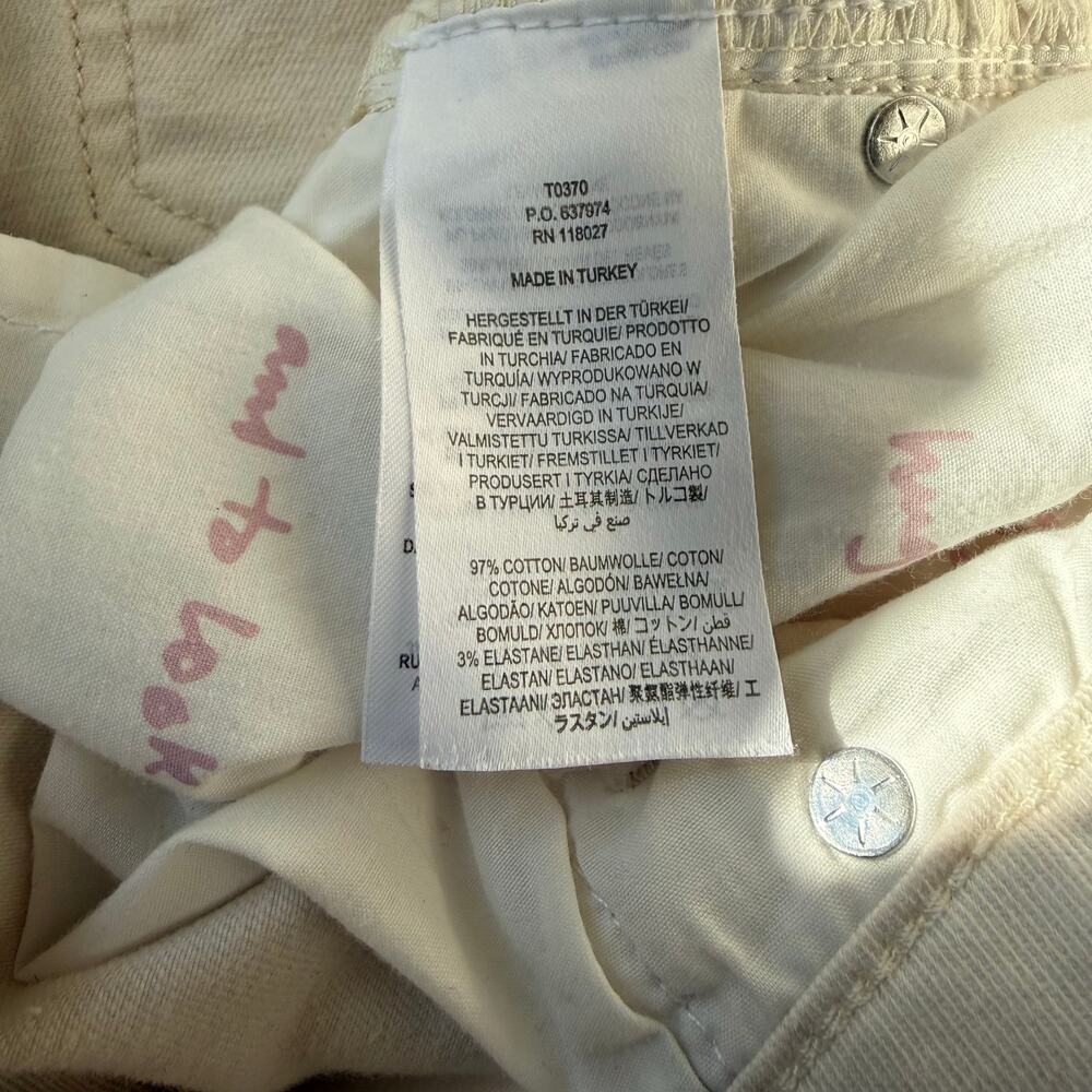 Boden Girlfriend Cream Denim Straight Leg Jeans Size 12 Regular Classic Preppy - Picture 3 of 10